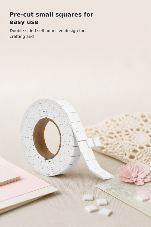 30-Piece Pre-Cut Double-Sided Foam Adhesive Squares